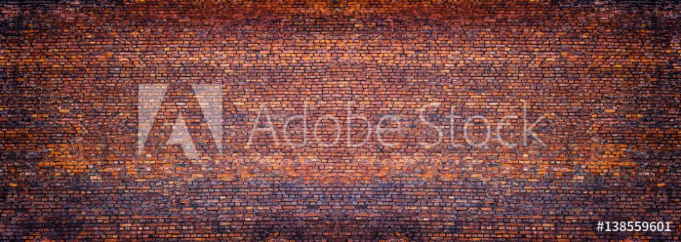Picture of panoramic view of masonry brick wall as background